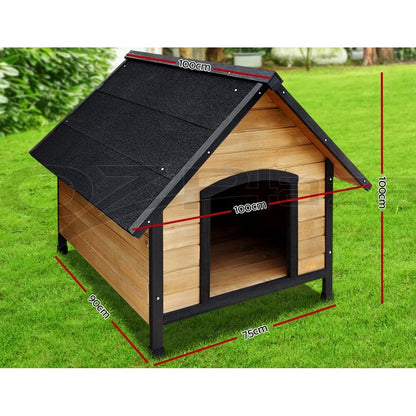 I.Pet Dog Kennel Extra Large Wooden House Outdoor Pet Puppy Kennels Weatherproof