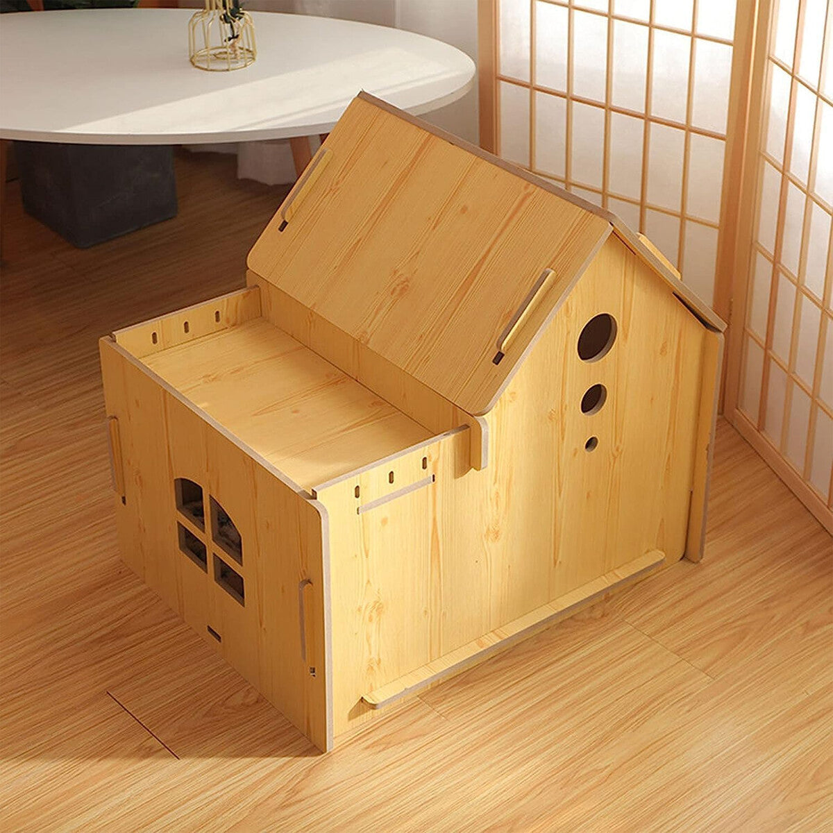 Indoor/Outdoor Wooden Pet House 