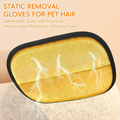 Pet Hair Remover Glove for Cats & Dogs, 2025 Newly Upgraded Five-Finger Electrostatic Pet Hair Removal Gloves, Reusable Pet Fur Grooming Mitt Tool for Clothing, Couch, Carpet, Car Seat