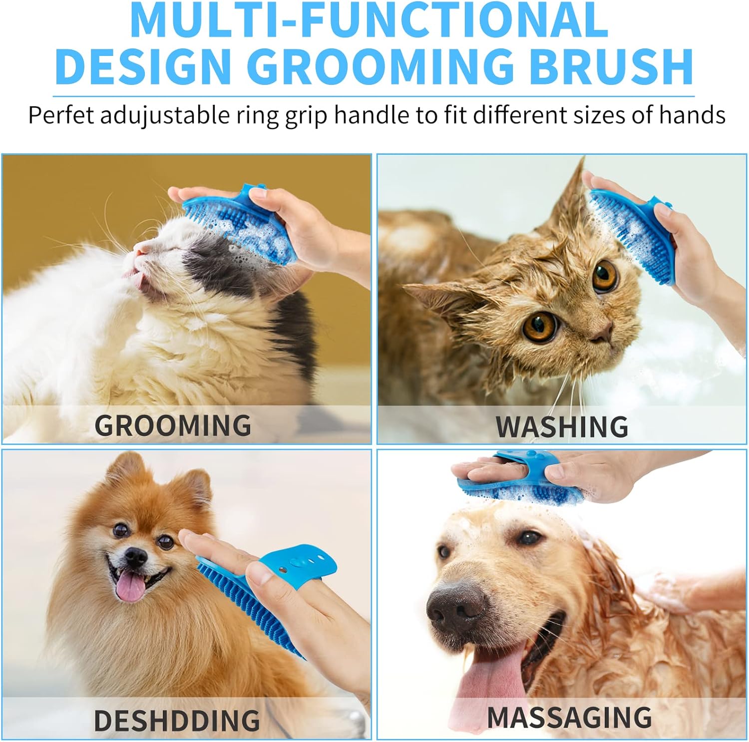 Dog Paw Cleaner with Bath Brush & Absorbent Towels 