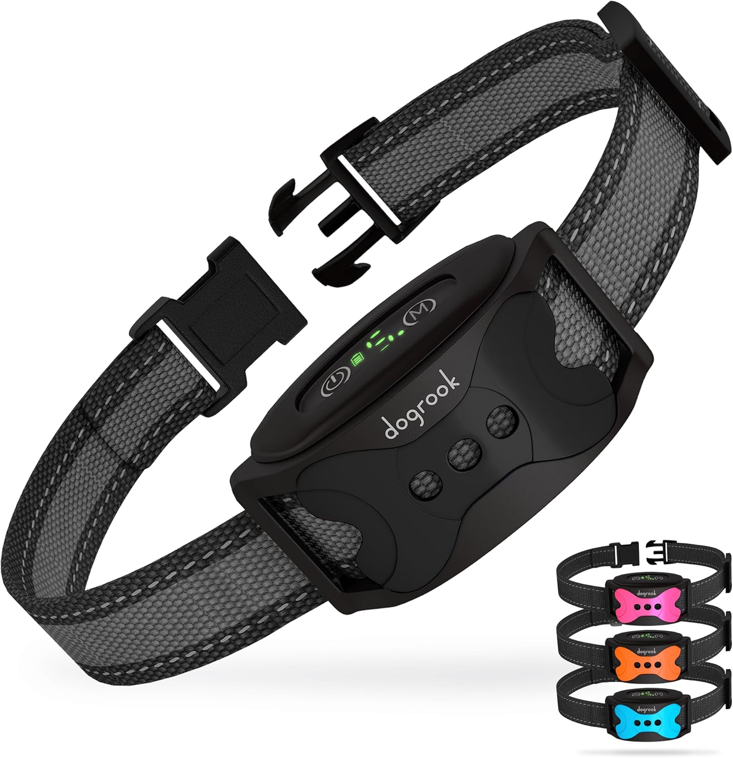 Rechargeable Dog Bark Collar | Smart Collar for Dog Training | No Shock | Beep & Vibration | No Bark Collar for Dogs | anti Bark Collar for Large Dog, Medium Dog, Small Dog | 12-110 Lbs