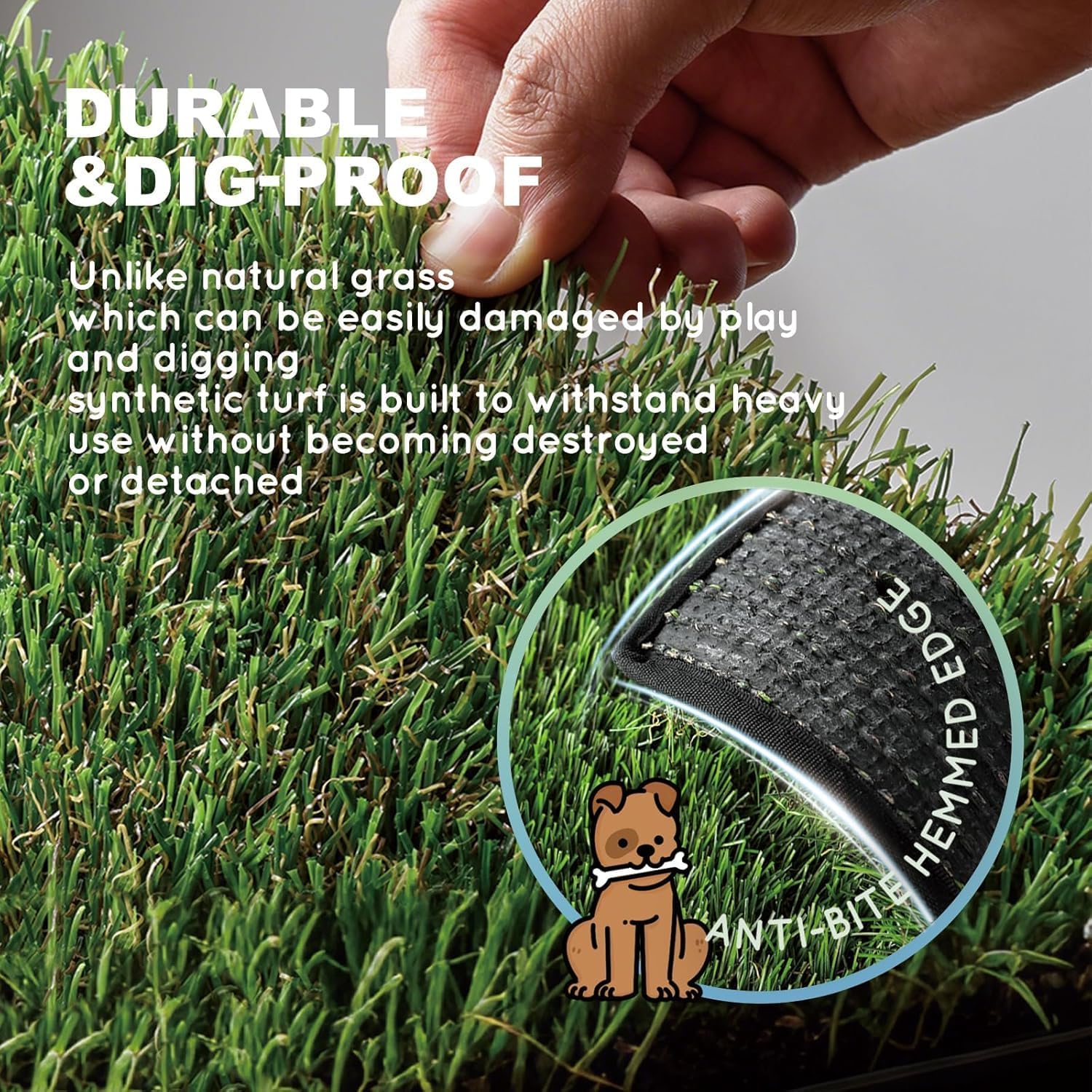 Dog Grass Pad with Tray - Dog Litter Box with 2 Artificial Grass Pads +​Highly Absorbent Puppy Pad- Potty Tray for Balcony Apartment Indoor Outdoor Use - 50.8 X 76.2 Cm