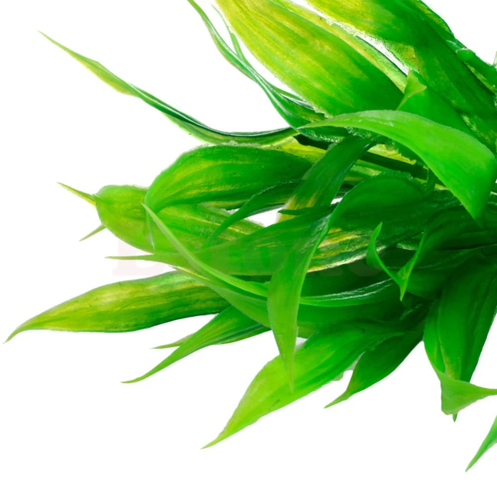 Plastic Manmade Water Plant Grass Green 15Cm Height for Aquarium Simulation Artificial Plants Decor Akvaryum Dekor