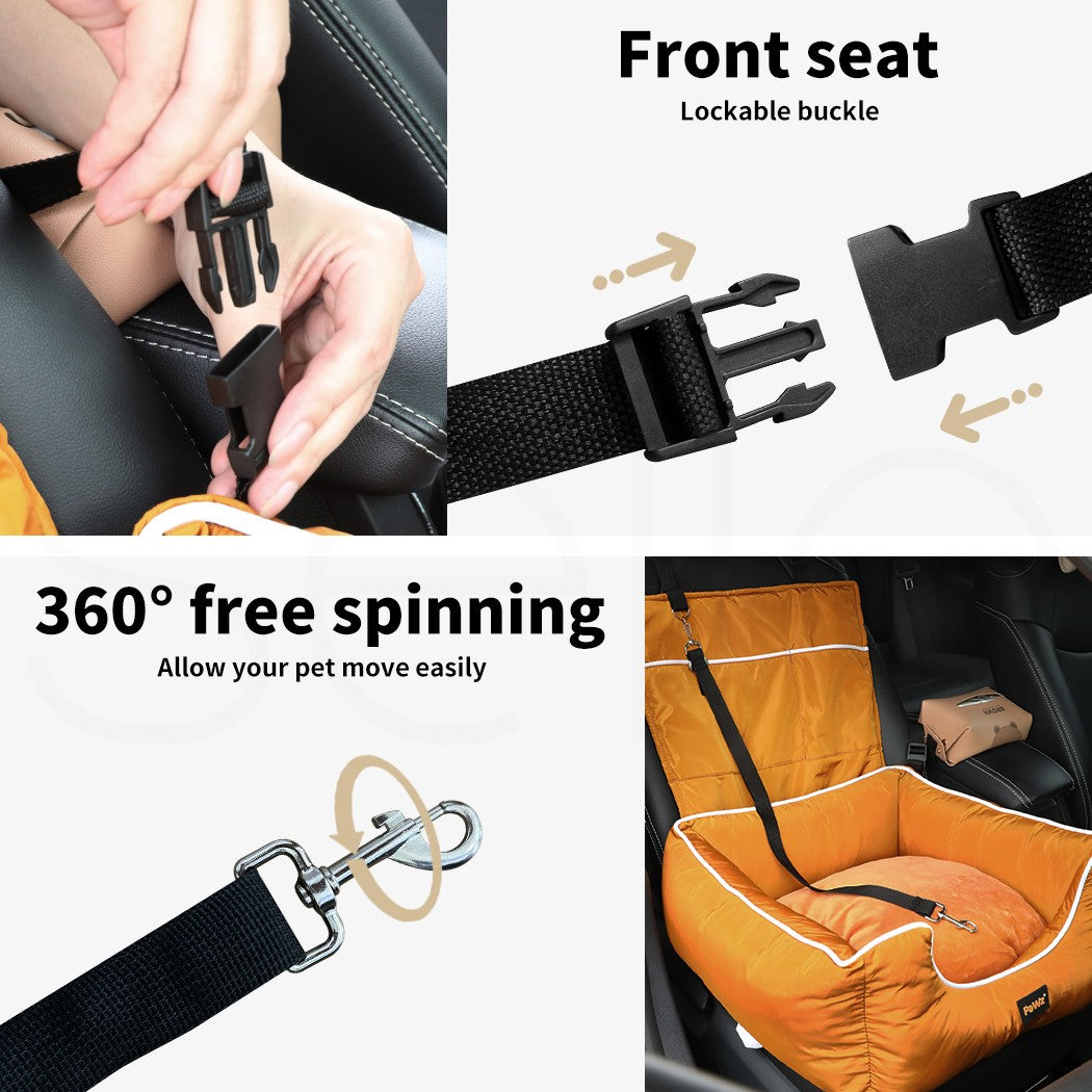 Pawz Pet Car Seat Travel Safety Carrier Bed Waterproof Removable Washable Large