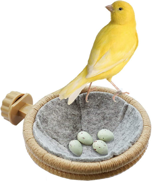 Bird Nest Canary Finch Parrot Nest with Felt（4.5 Inches）