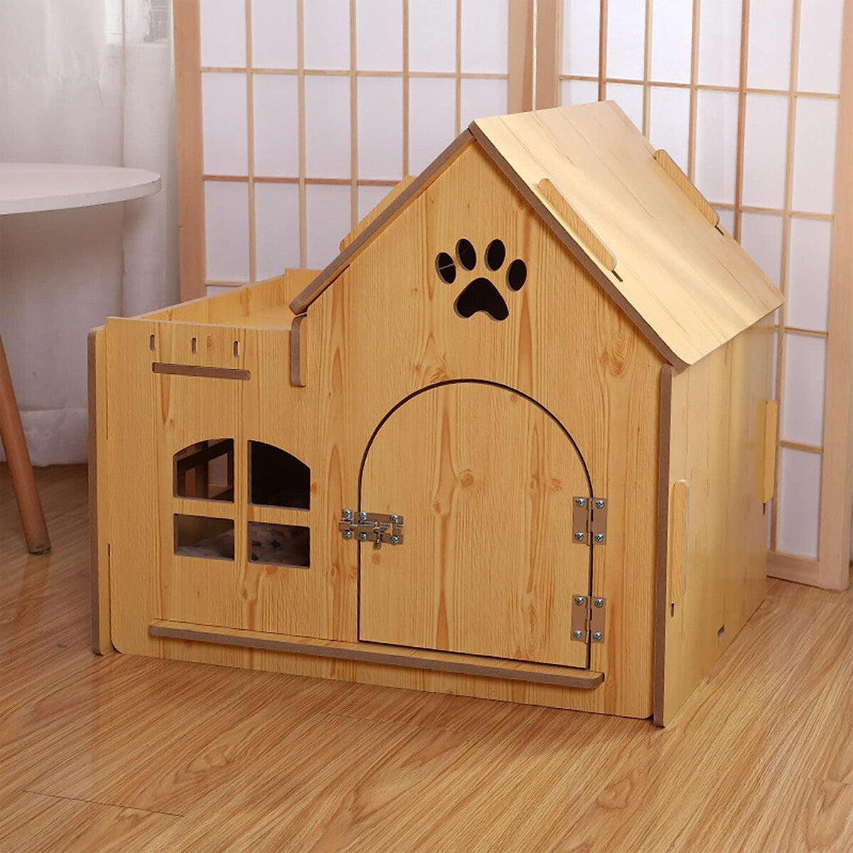 Indoor/Outdoor Wooden Pet House 