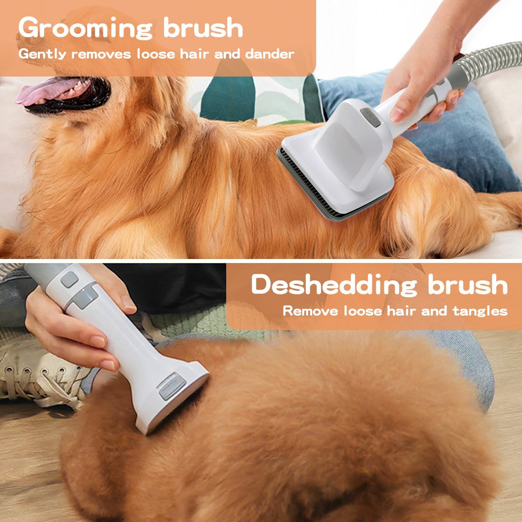 7 in 1 Pet Grooming Kit Vacuum Dog Cat Hair Dryer Remover Clipper Brushes
