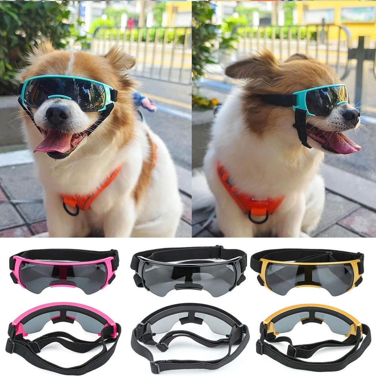 Dog Sunglasses UV Eye Protection Goggles 