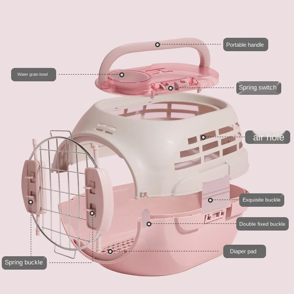 Dog and Cat Carrier Large with Sunroof 