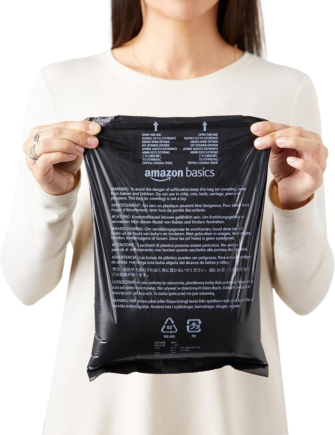 Unscented Standard Dog Poop Bags with Dispenser and Leash Clip, 33.02 X 22.86 CM, Black - 20 Rolls (300 Bags)