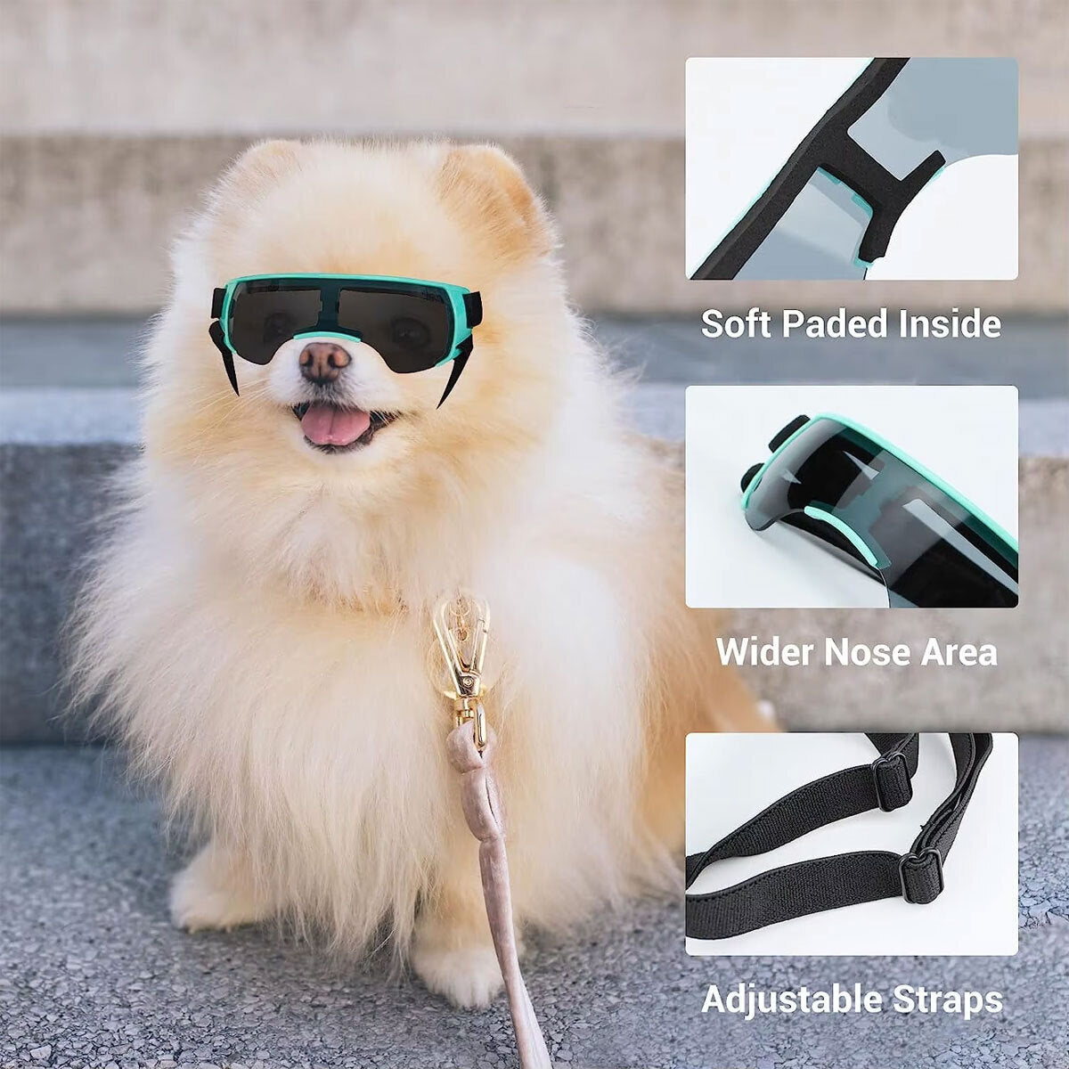 Dog Sunglasses UV Eye Protection Goggles 