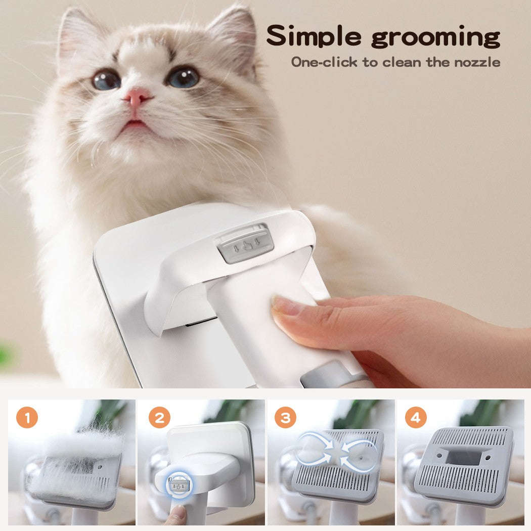 7 in 1 Pet Grooming Kit Vacuum Dog Cat Hair Dryer Remover Clipper Brushes