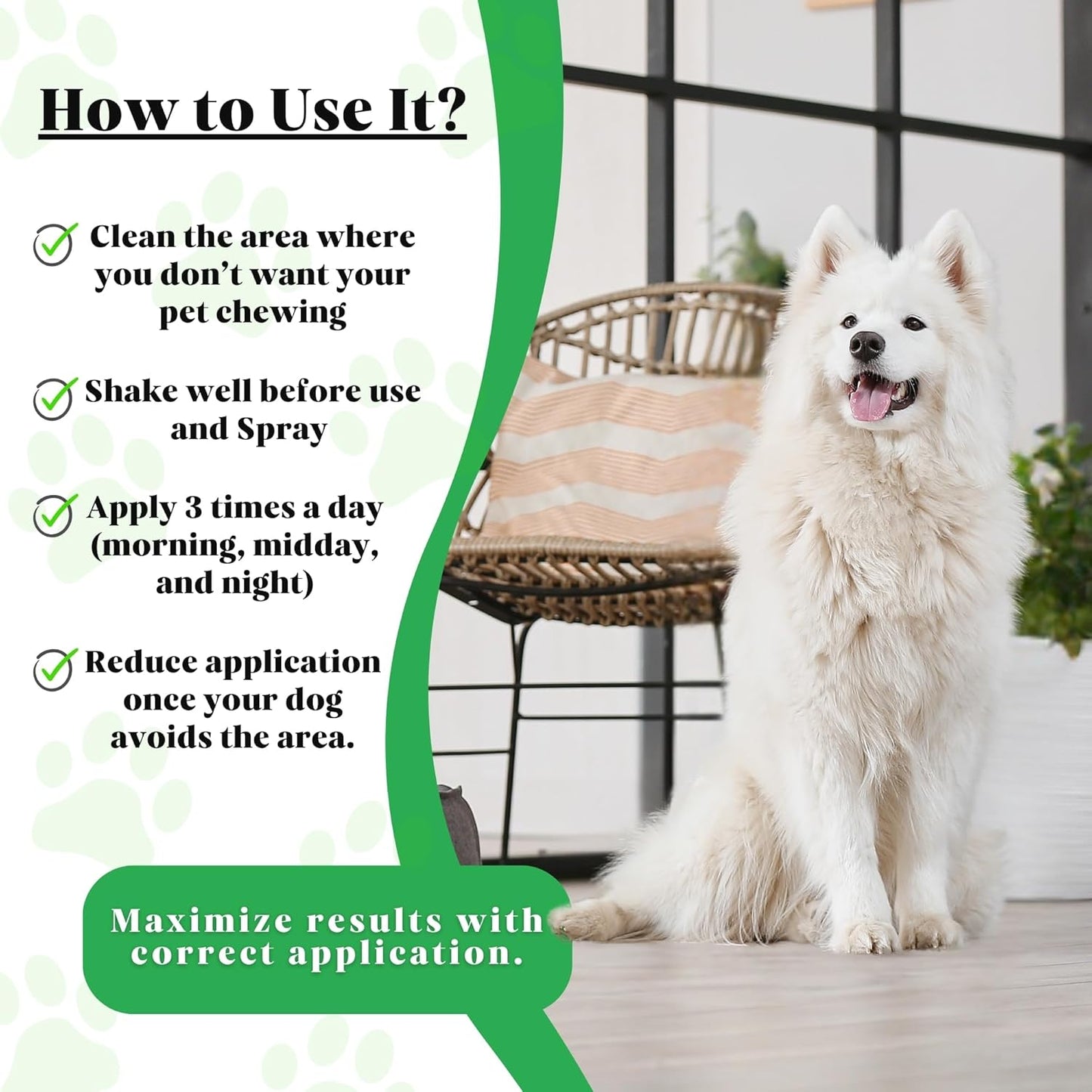 Stop Bites Spray for Dogs – Natural Anti-Chew Spray for Furniture, Shoes, Curtains, & More | Safe Puppy & Adult Dog Training Aid | No Chew Solution