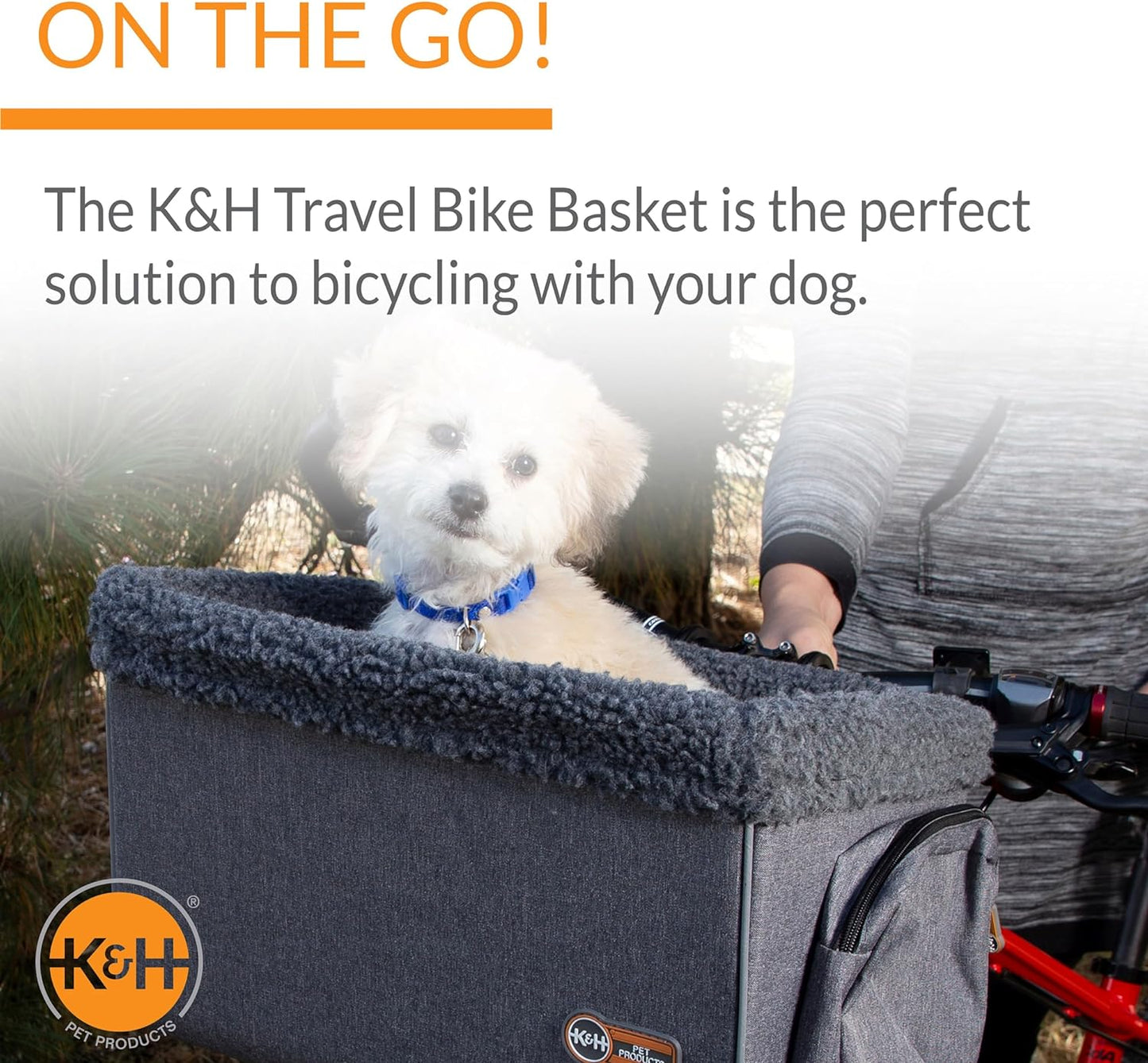 Travel Bike Basket for Pets Classy Gray Large 12 X 16 X 10 Inches