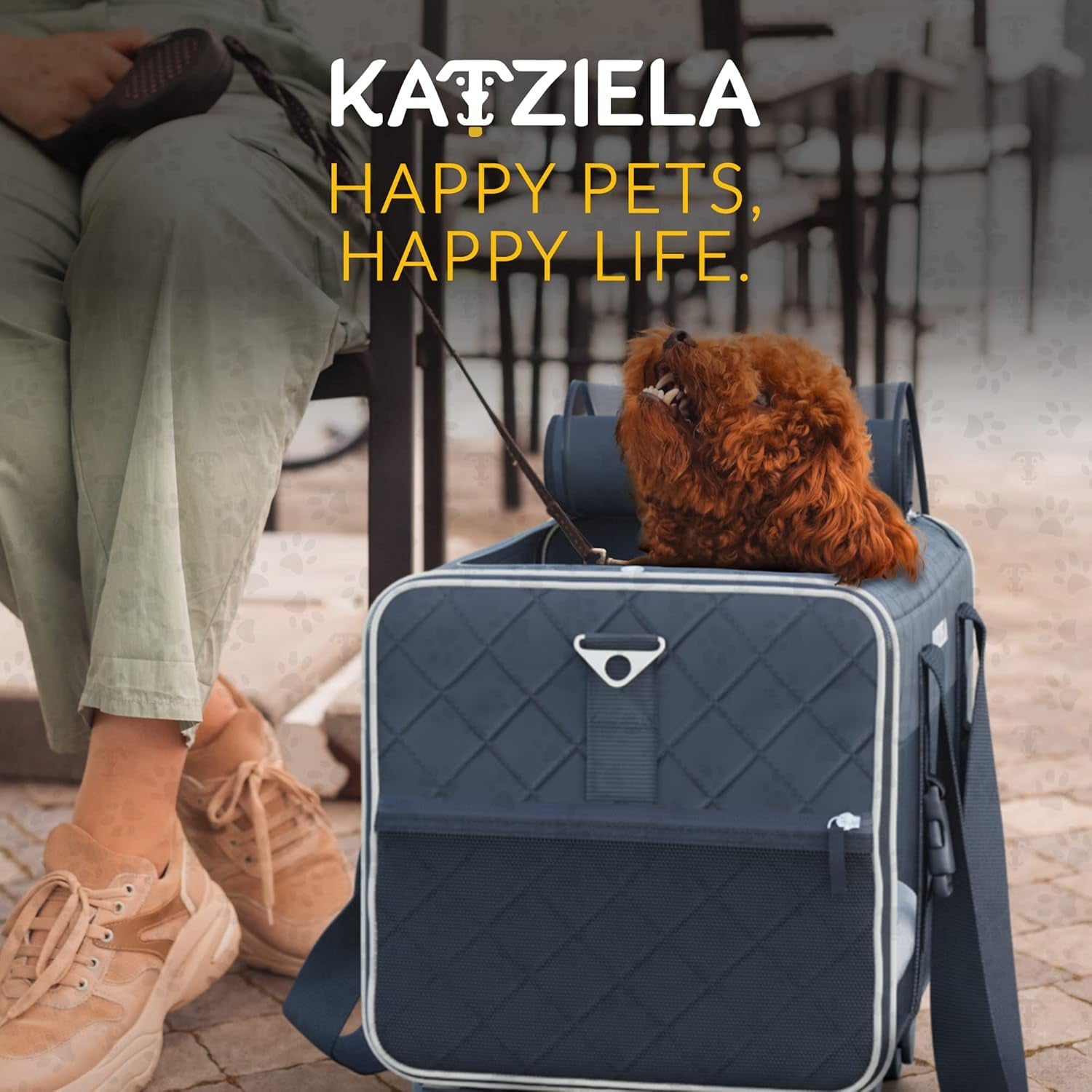 Pet Carrier Airline Approved - Dog Carrier with Wheels - Rolling Pet Carrier with Wheels for Small to Medium Size Cat or Dog - Airplane Cabin Animal Friendly Luggage
