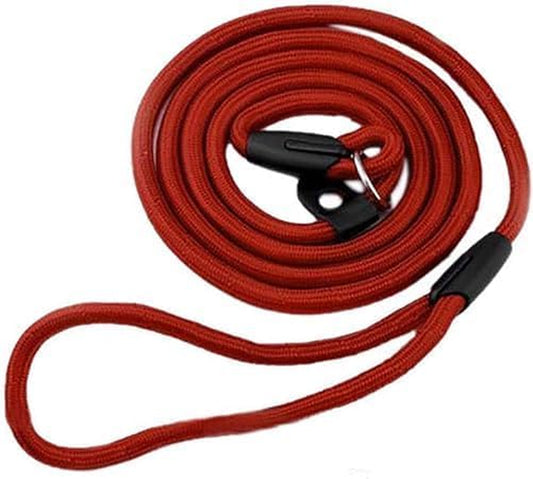 Red Dog Leash Pet Nylon Rope Training Leash Slip Lead Strap Adjustable Traction Collar and Behavior Aids
