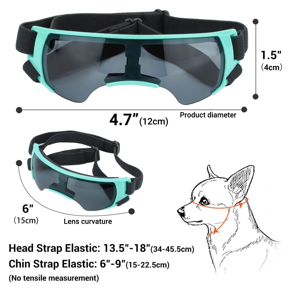 Dog Sunglasses UV Eye Protection Goggles 