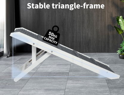 Pawz Dog Ramp Adjustable Height Stair for Bed Sofa Cat Dogs Folding Portable