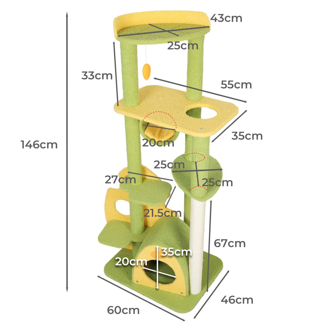 Cat Tree Kitten Furniture Condo Scratching Post Scratcher Multi-Level