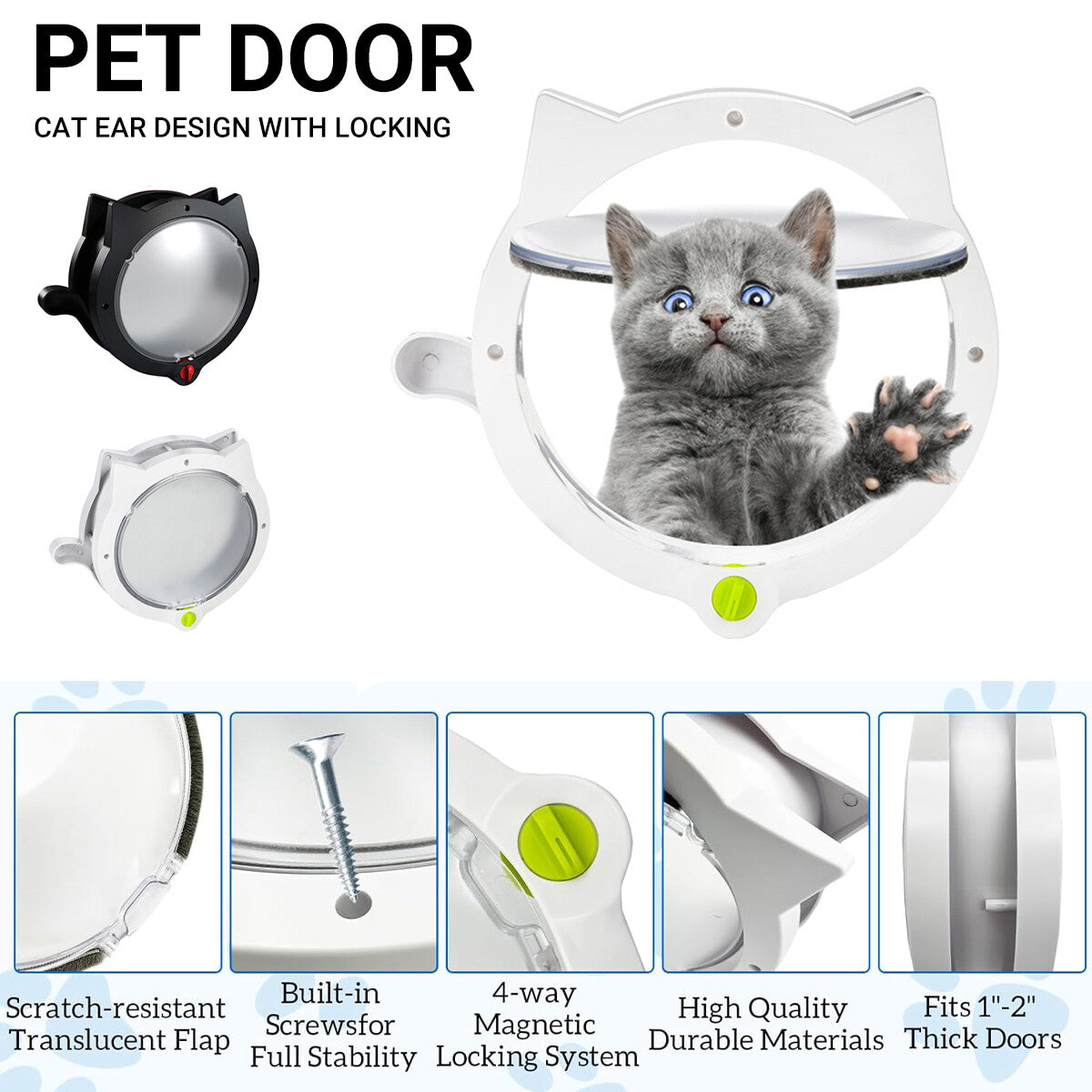 Ear Shaped Cat Door