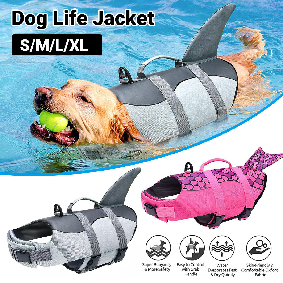 Dog Life Jacket Pet Safety Vest