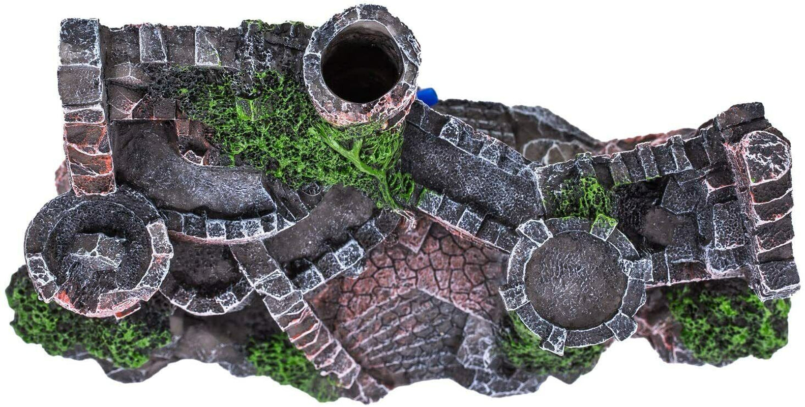 Aquarium Decor Fish Tank Ornament Landscape Ancient Castle Tower Hide Cave Resin