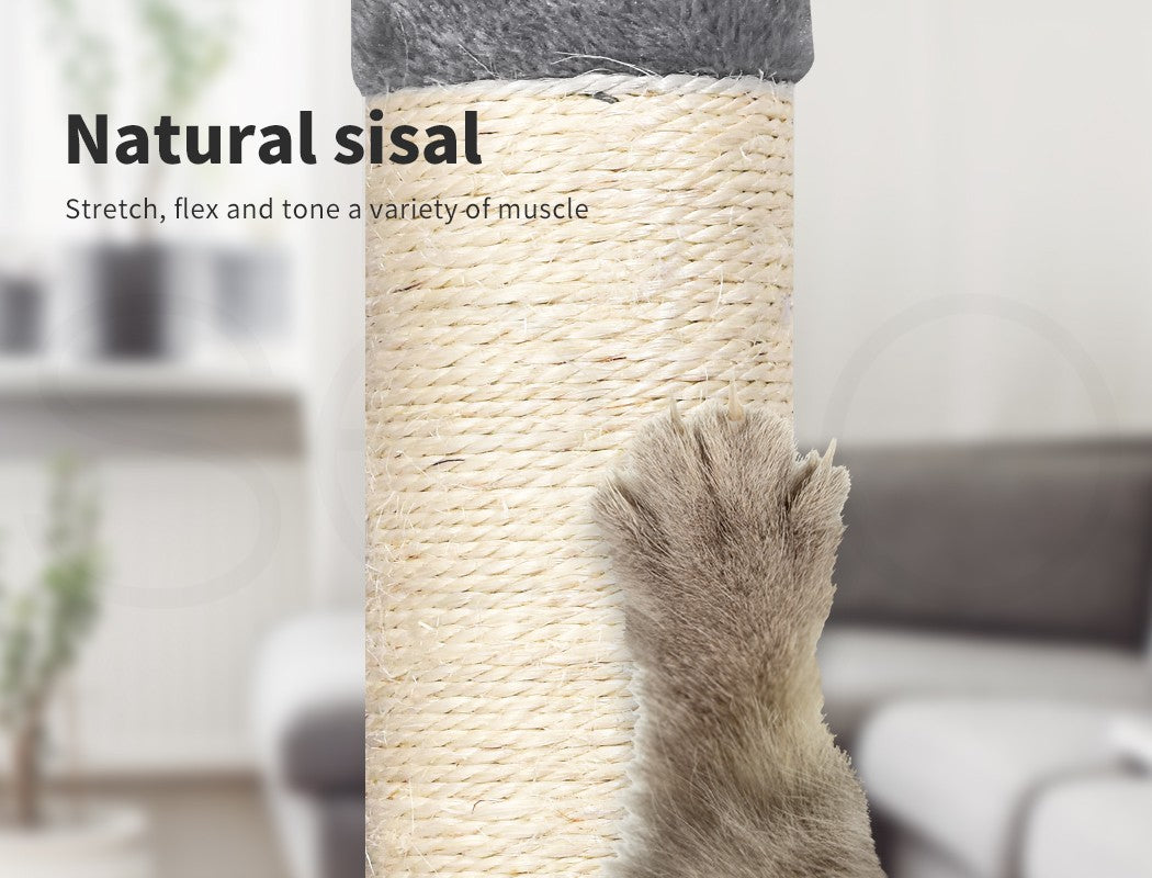 Pawz Cat Tree Scratching Post Scratcher Tower Condo House Furniture Grey 210Cm