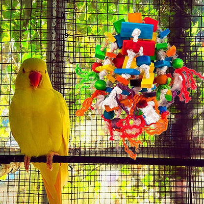 4 Pack Bird Shredder Toys Small Parrot Chewing Toys Parrot Cage Foraging Hanging Toy for Small Bird Parakeets Parrotlets Lovebirds Cockatiels