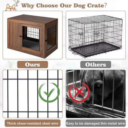 Furniture Dog Crate with Cushion