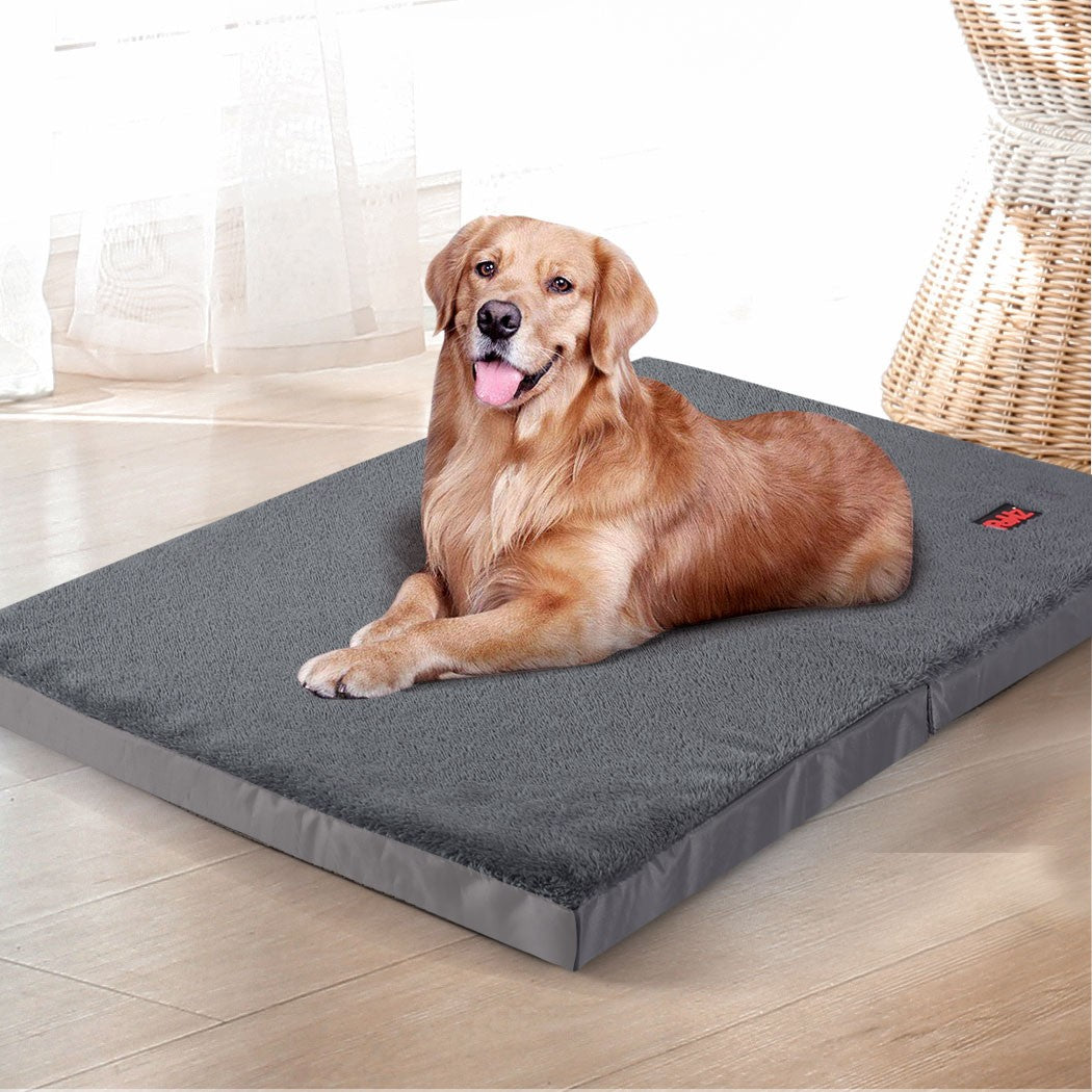 Pawz Pet Bed Foldable Dog Puppy Beds Cushion Pad Pads Soft Plush Cat Pillow M