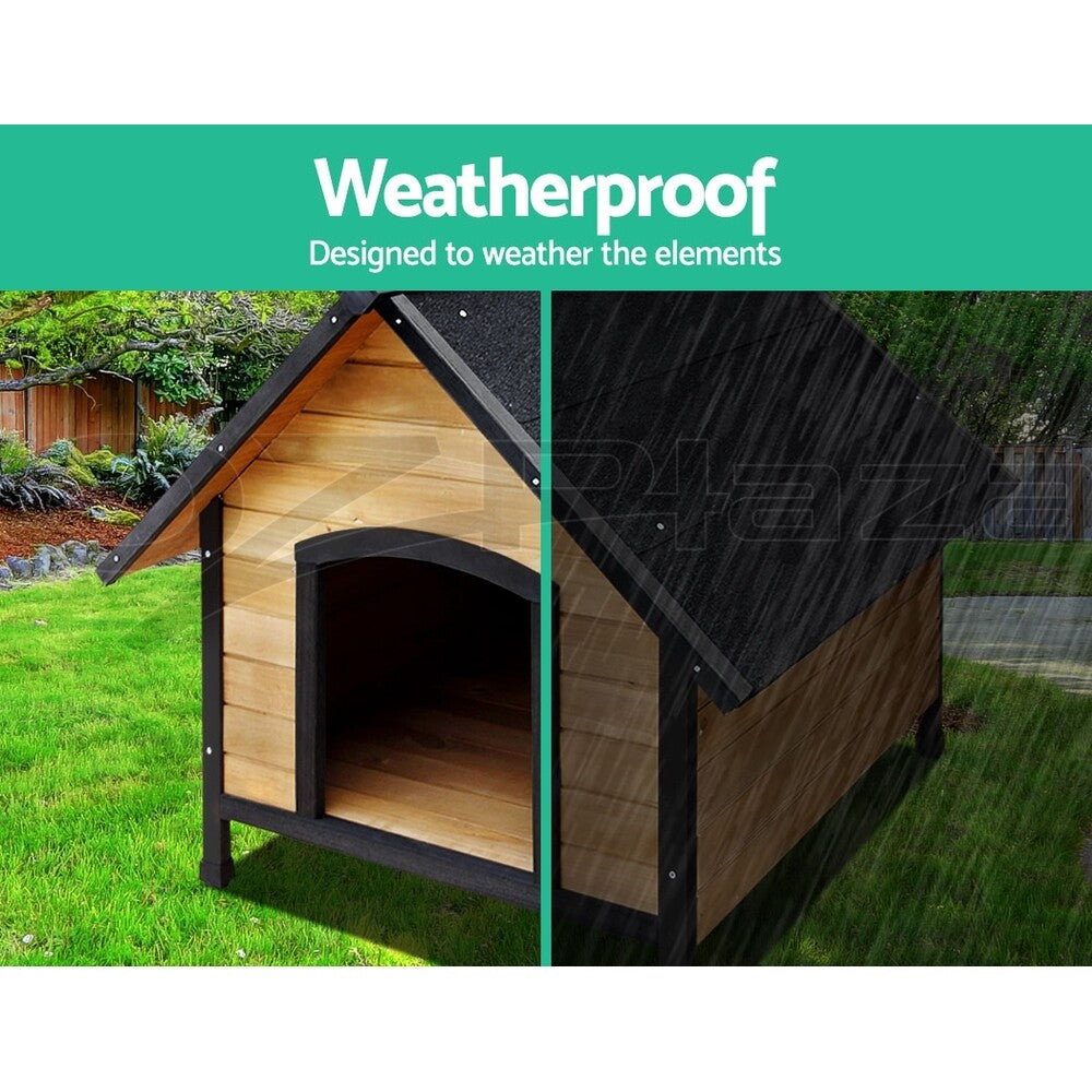 I.Pet Dog Kennel Extra Large Wooden House Outdoor Pet Puppy Kennels Weatherproof
