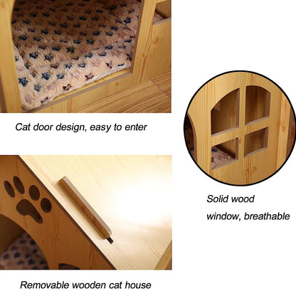 Indoor/Outdoor Wooden Pet House 