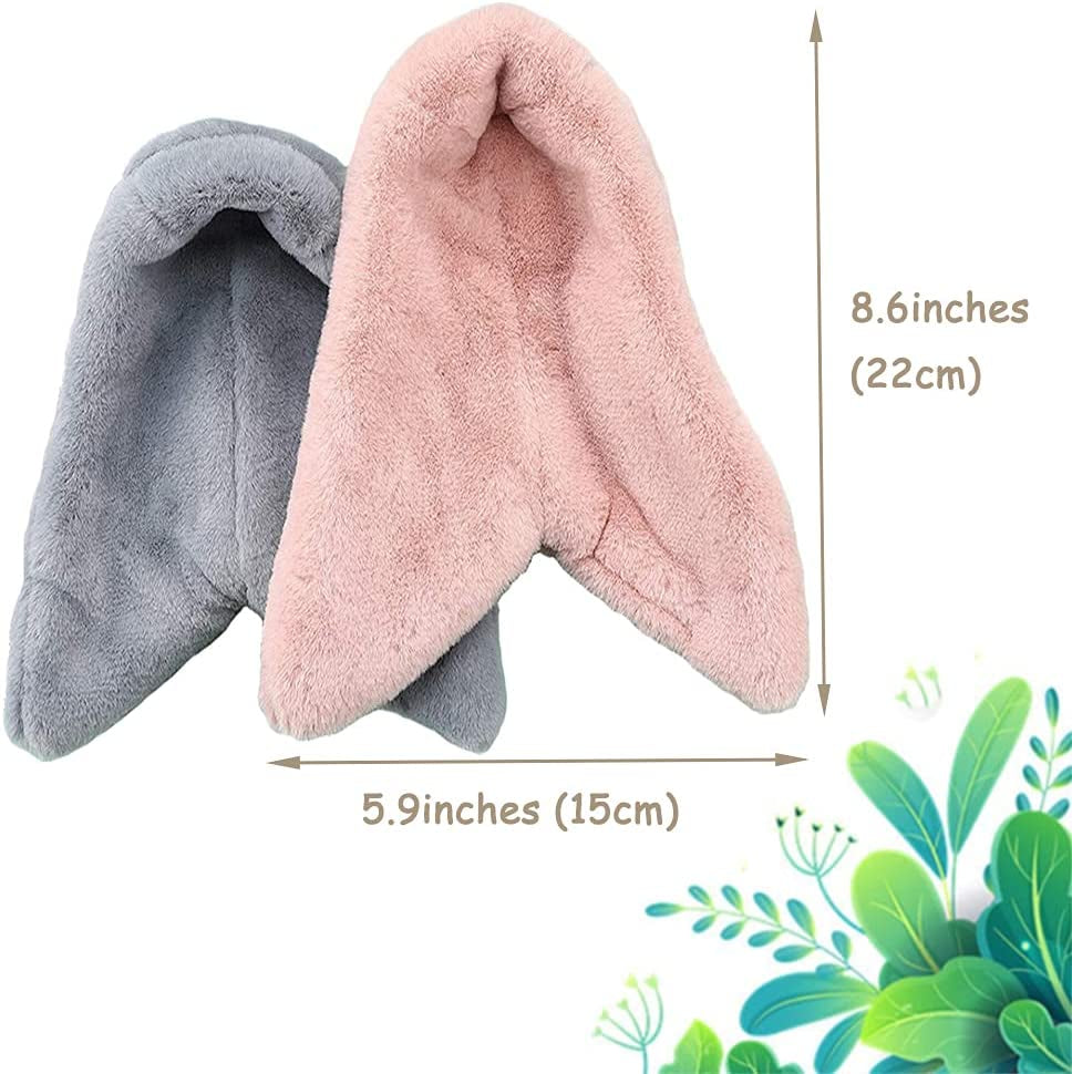 2 Pcs Bird Cozy Corner Fleece Blanket Parrot Plush Snuggle Hut Bird Warm Nest House Bed Hanging Hammock Toy for Parakeet Cockatiel Conures Lovebirds (Grey + Pink)