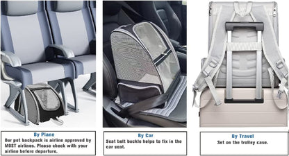 Innovative Traveler Bubble Backpack Pet Carriers for Cats and Dogs (Grey)
