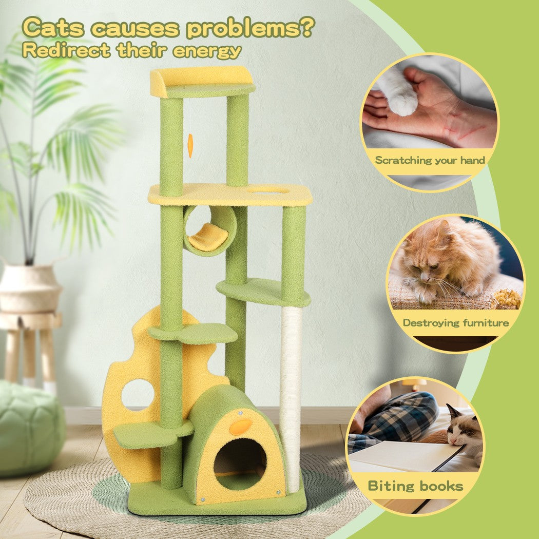 Cat Tree Kitten Furniture Condo Scratching Post Scratcher Multi-Level