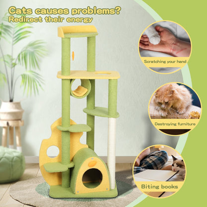 Cat Tree Kitten Furniture Condo Scratching Post Scratcher Multi-Level