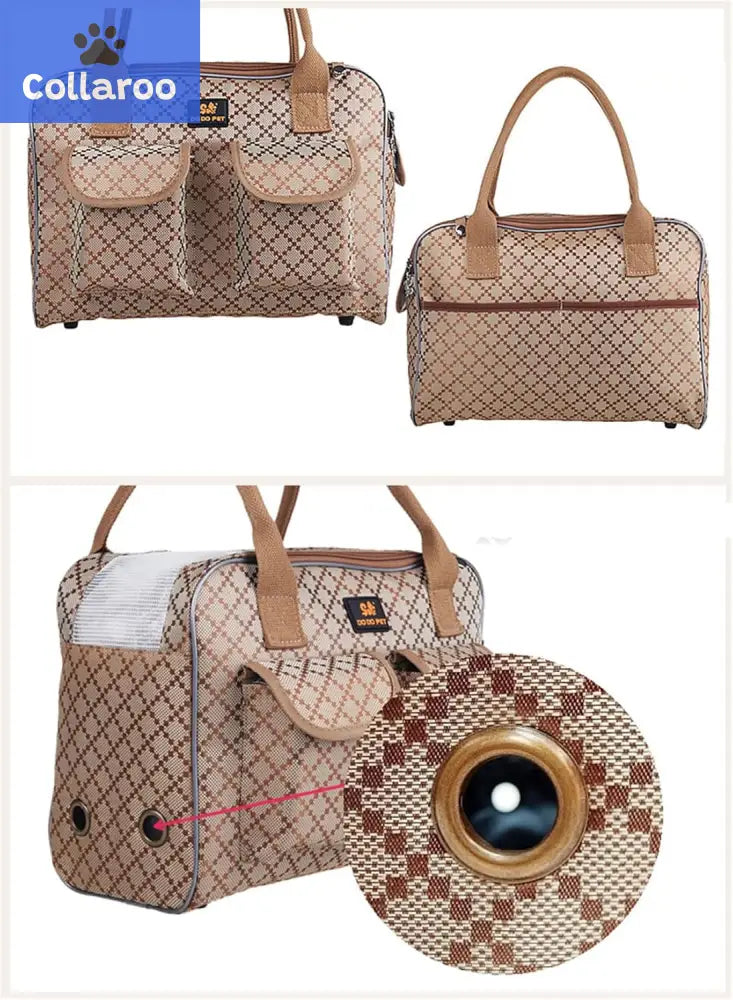 (M) -  Dog Carrier Bag Pet Tote Bag Doggie Handbag Cat Purse Puppy Pouch , Free Collapsible Dog Bowl Included